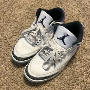 Jordan’s white purple and black